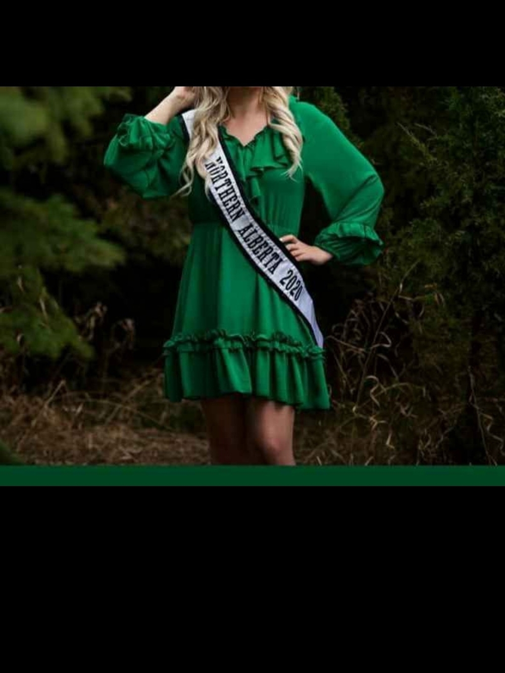 Green Ruffle Dress - Picture 6 of 6